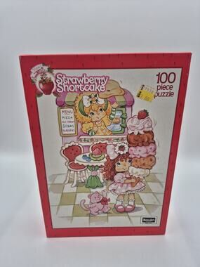 Vintage Strawberry Shortcake 100 Piece Jigsaw Puzzle Rose art 1992 New Sealed